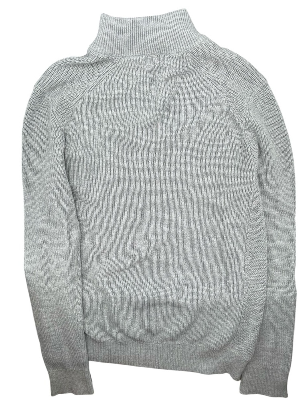 Banana Republic Light Gray Ribbed Half-Zip Sweater - Picture 3 of 9
